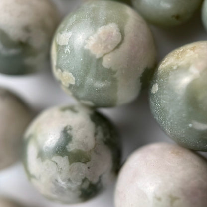 Peace Jade Polished Round Beads image 1