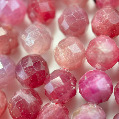Natural Ruby Faceted Round Beads image 4