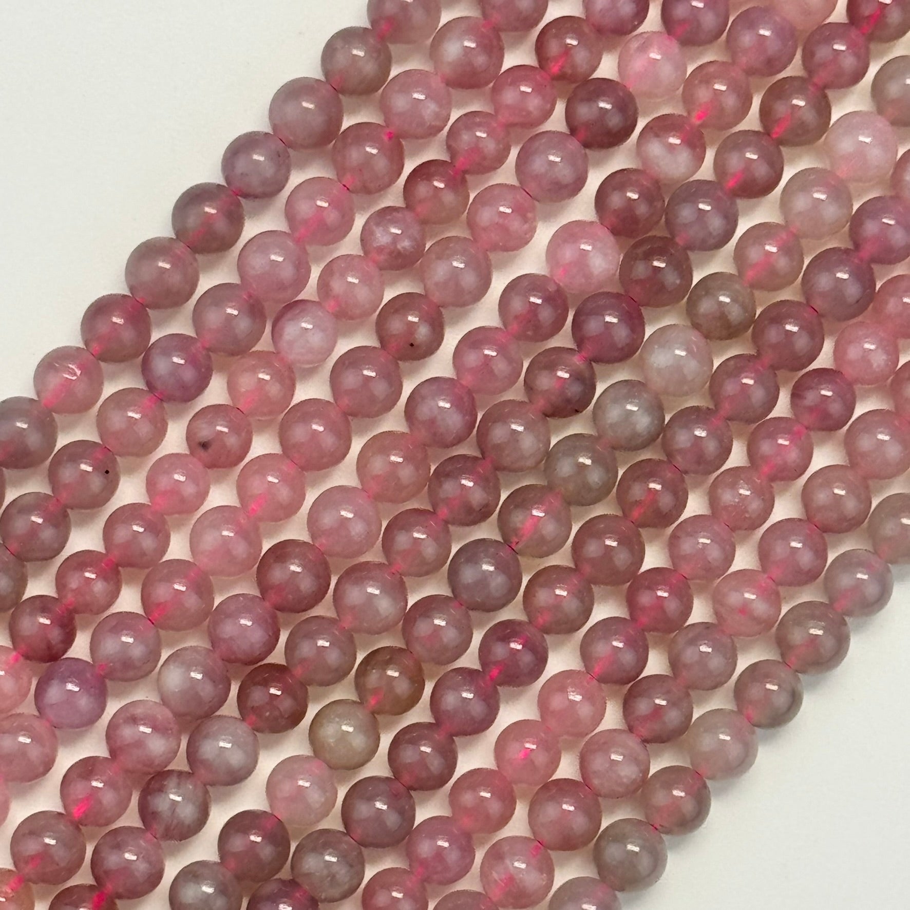 Blue Rose Quartz Polished Round Beads image 3