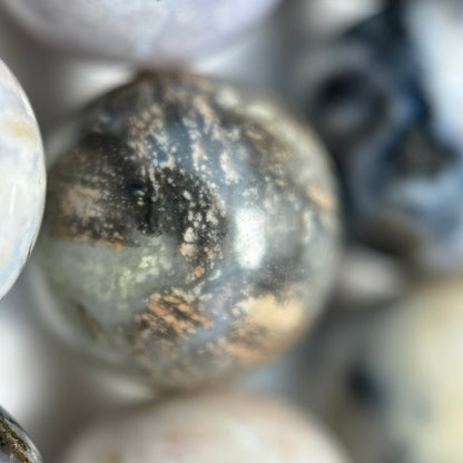 Golden Dendritic Agate Polished Round Beads image 8