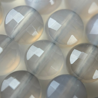 Gray Agate Lentil Beads image 6