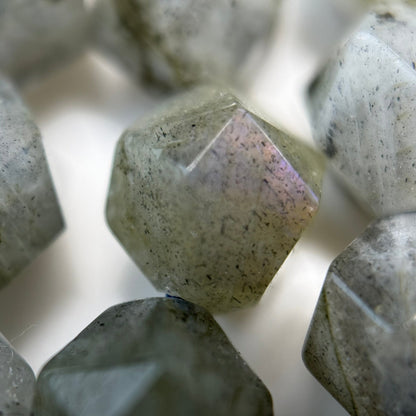 Labradorite Faceted Diamond Cut Beads image 11