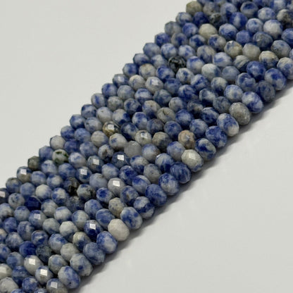 Faceted Sodalite Rondelle Beads