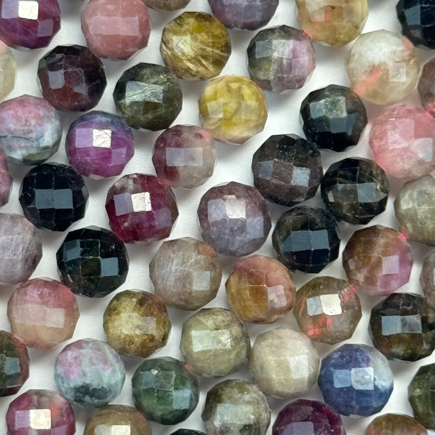 Tourmaline Faceted Round Beads image 1