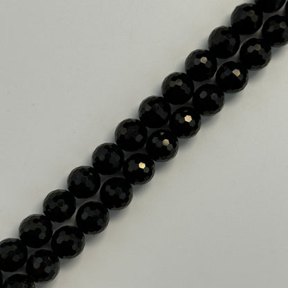 Jet Faceted Round Beads image 1