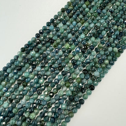 Blue Tourmaline Faceted Round Beads 2.5-4mm image 3
