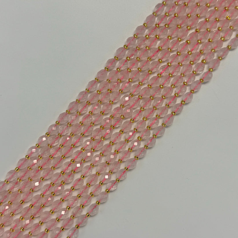 Barrel Faceted Natural Gemstone Beads