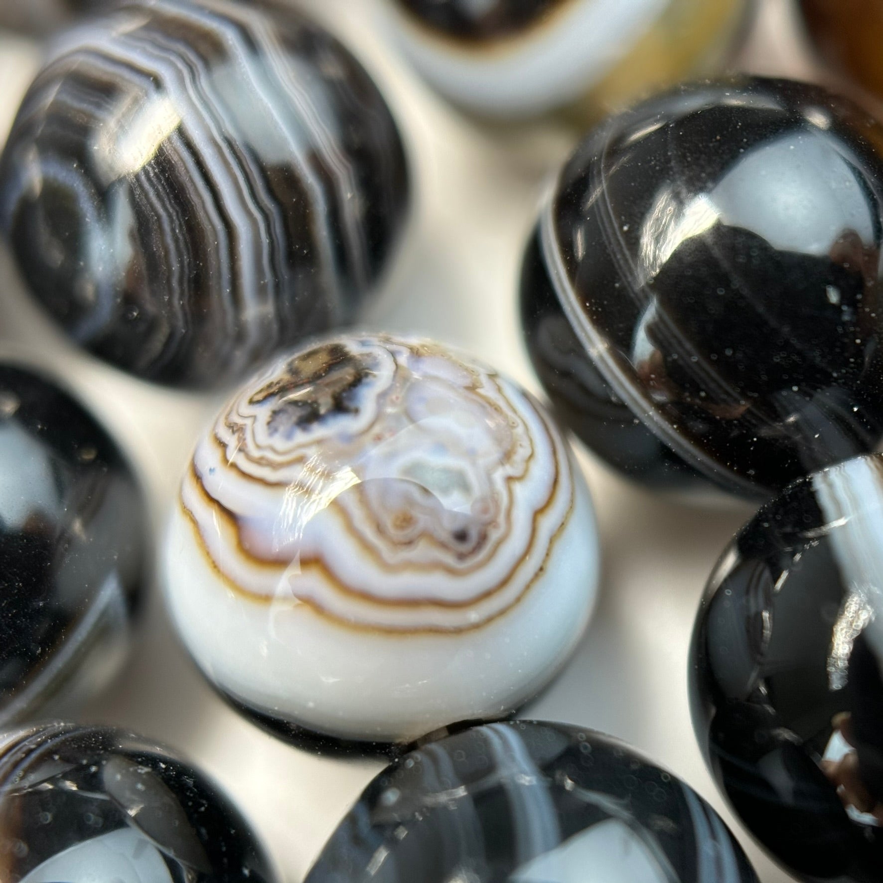 Banded Agate Polished Round Beads image 6