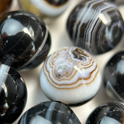 Banded Agate Polished Round Beads image 6