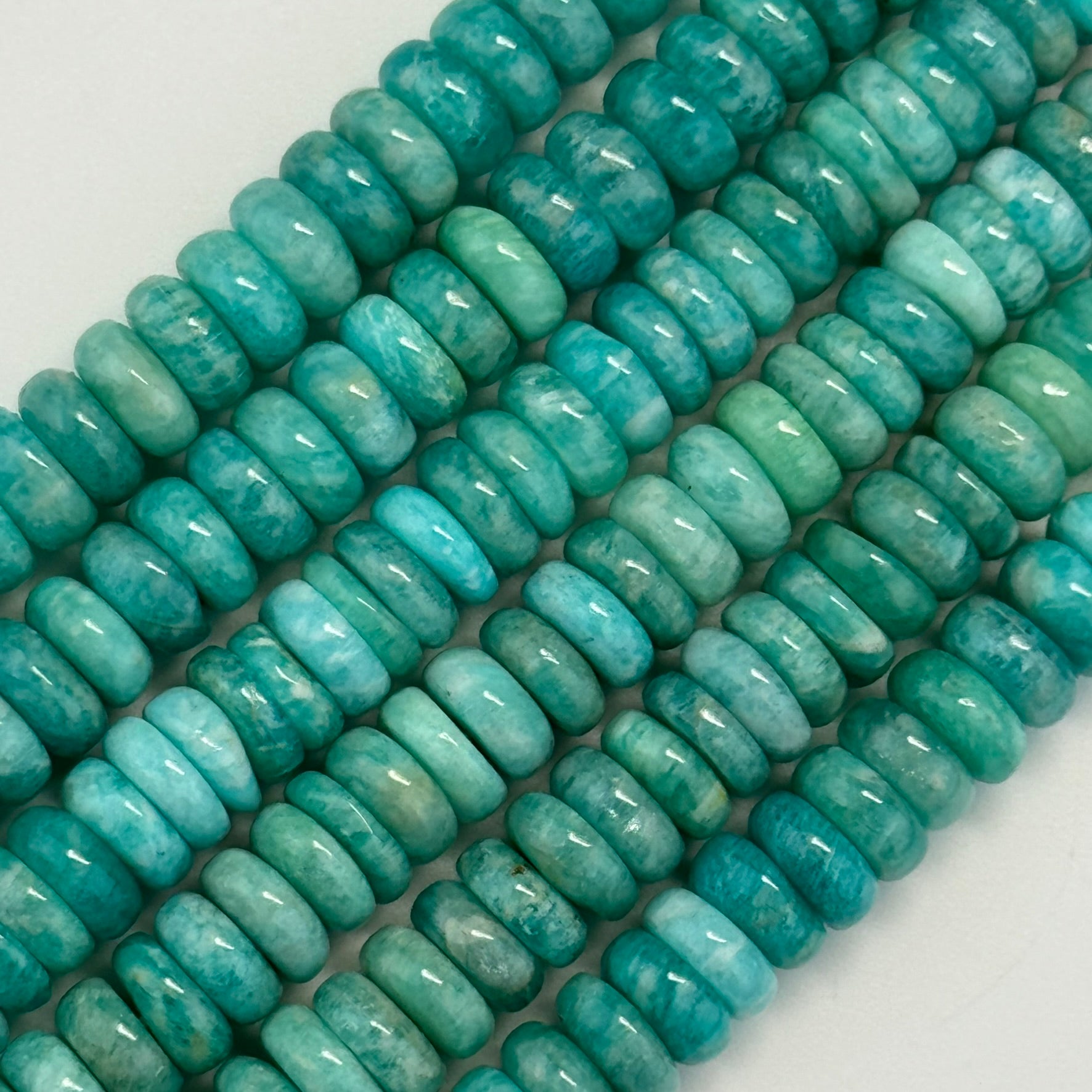 Brazilian Amazonite AAAA Rondelle Gemstone Beads image 7