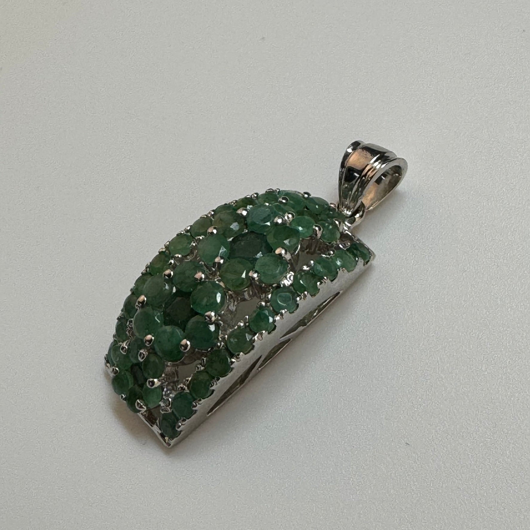 Emerald Pendant in 925 Sterling Silver image 2