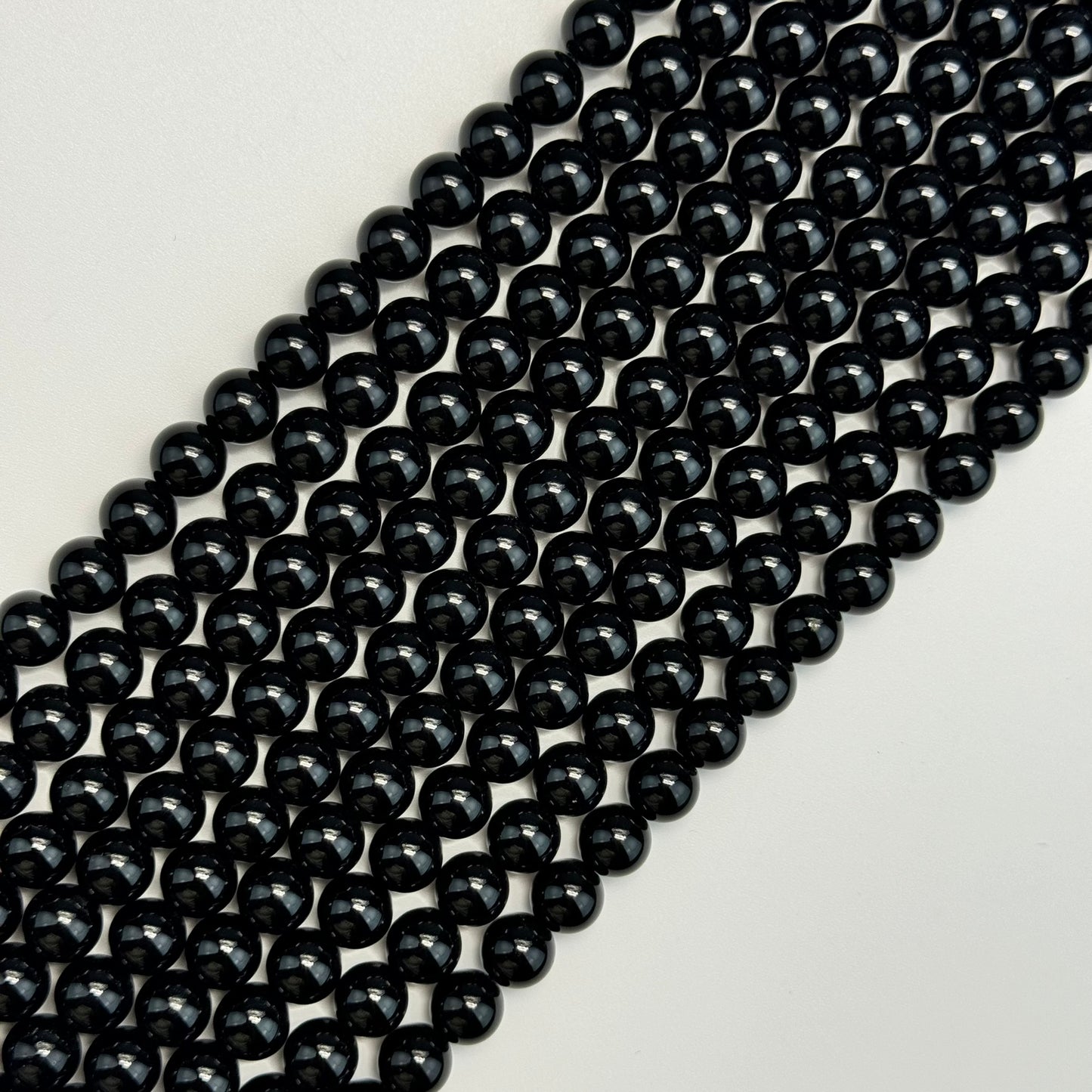 Black Tourmaline Polished  Round Beads image 4