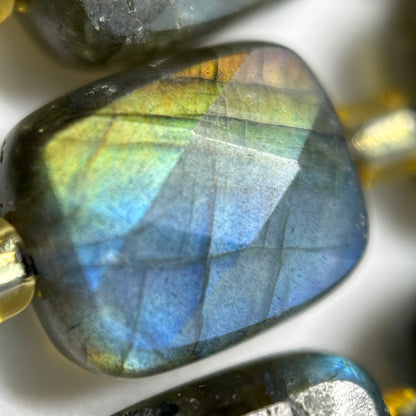 Labradorite Rectangular Faceted Cushion Cut Beads10xÂ8 mm Beads image 7