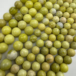 Lemon Serpentine Polished Round Beads image 2