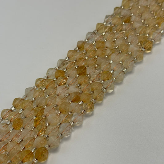 Citrine Beads - Octahedron Shape