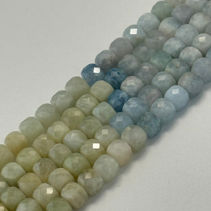 Aquamarine Morganite Square Beads image 2