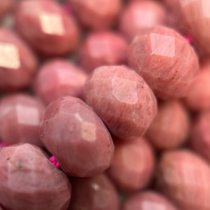 Rhodonite Faceted Rondelle Beads (High Quality) image 7