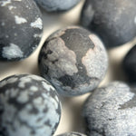Snowflake Obsidian Frosted Round Beads image 2