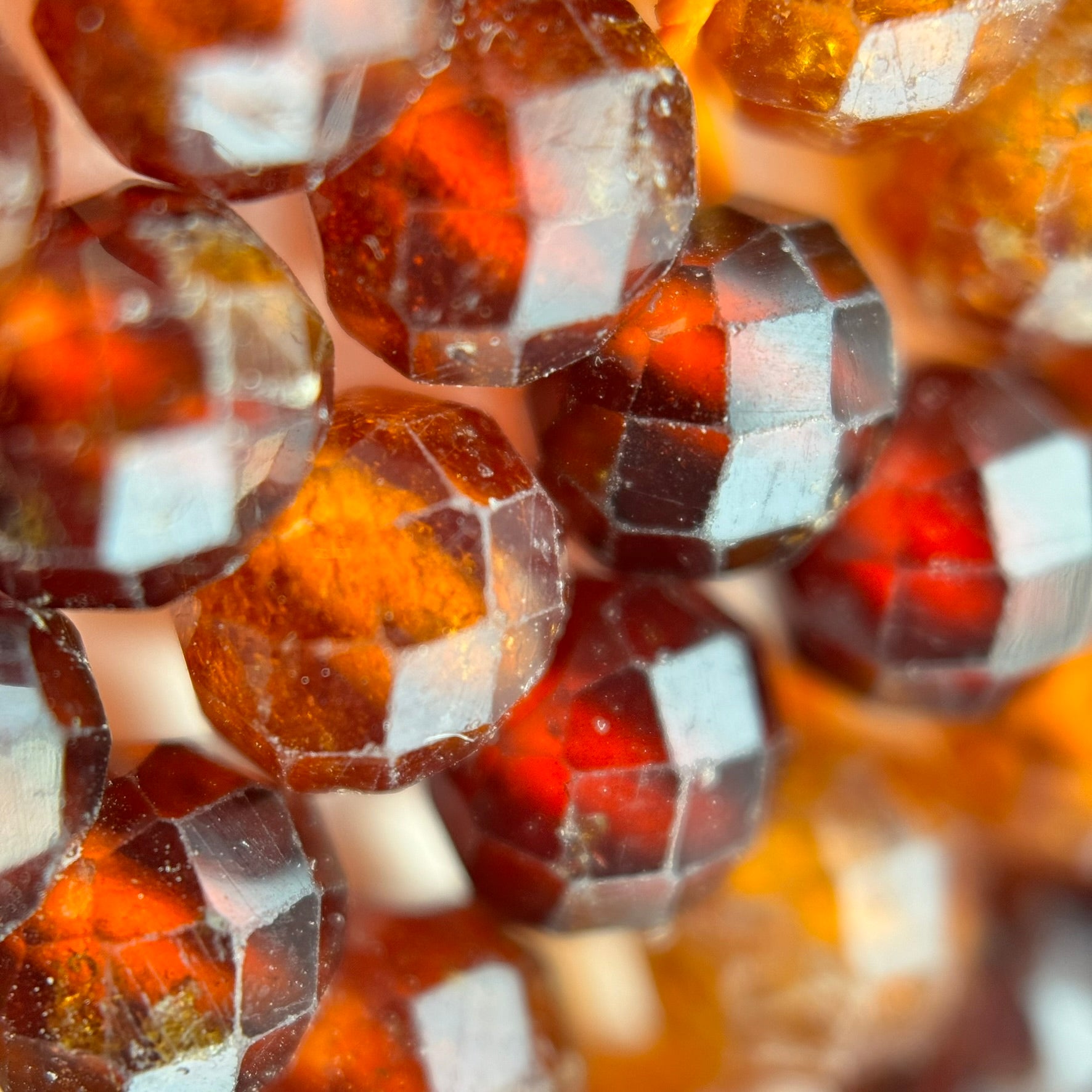 Garnet Hessonite Rondelle Beads (6x4mm) image 2