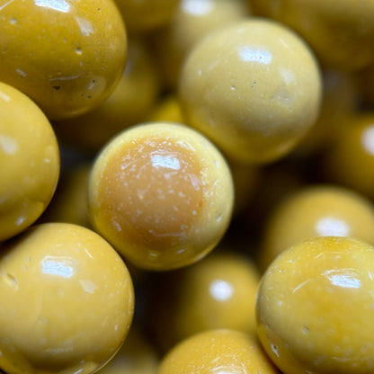 Yellow Mookaite Polished Round Beads image 2