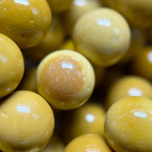 Yellow Mookaite Beads - Polished Round Beads