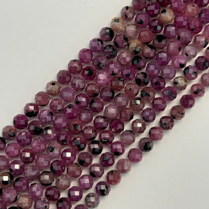 Ruby Faceted Round Beads image 5