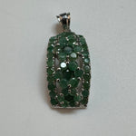 Emerald Pendant in 925 Sterling Silver image 1