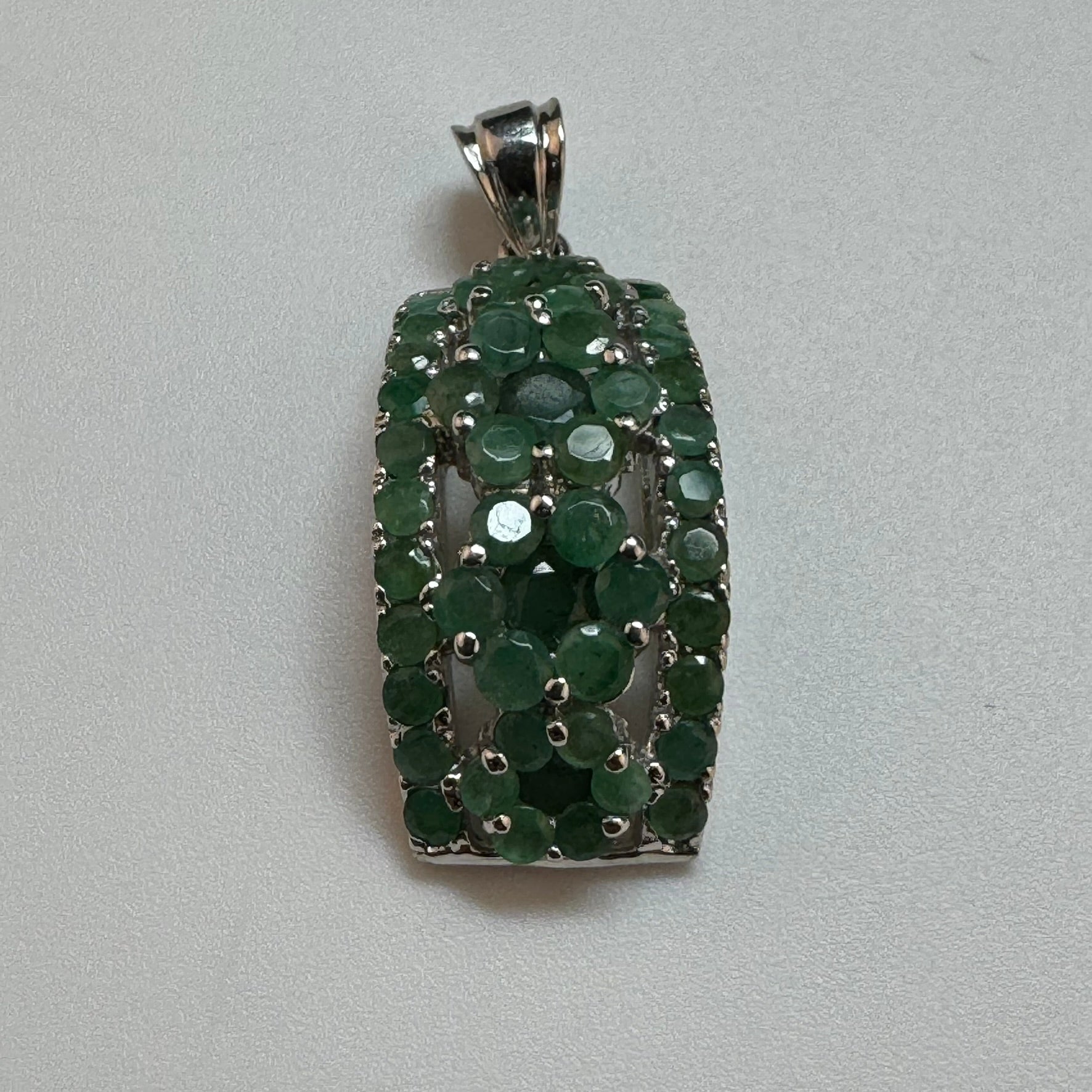 Emerald Pendant in 925 Sterling Silver image 1