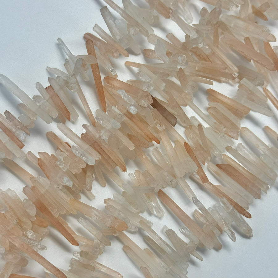 Singing Crystal Quartz Blade Polished Beads image 0