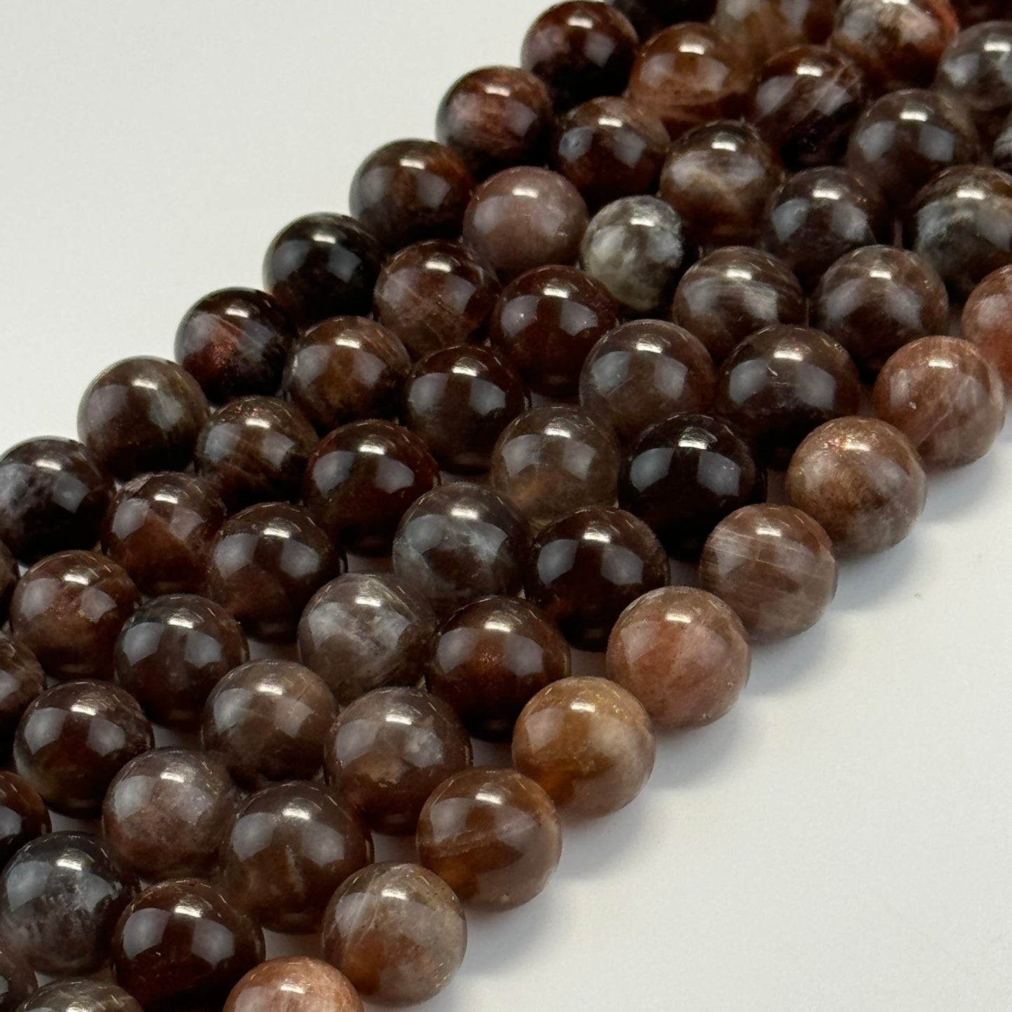 Chocolate Sunstone Polished Round Beads image 6