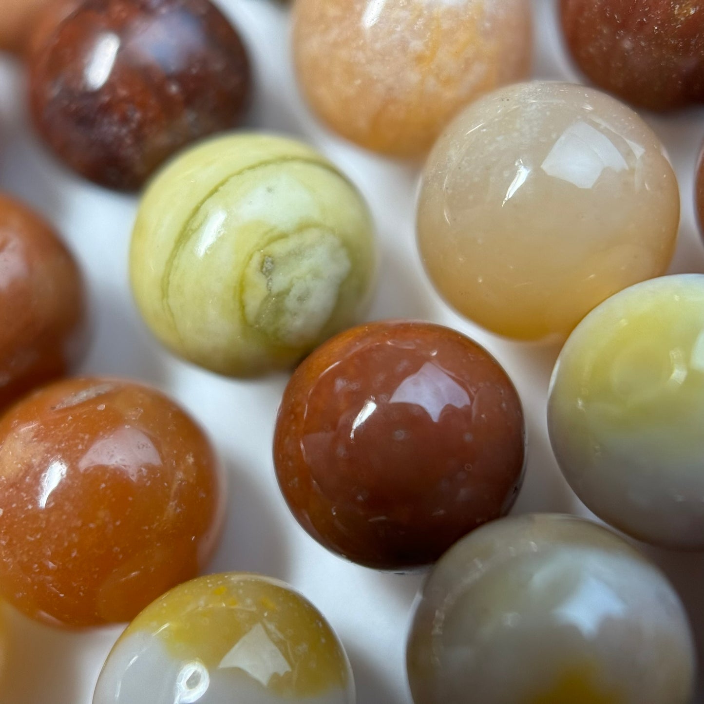 Pink Petrified Wood Polished Round Beads image 6
