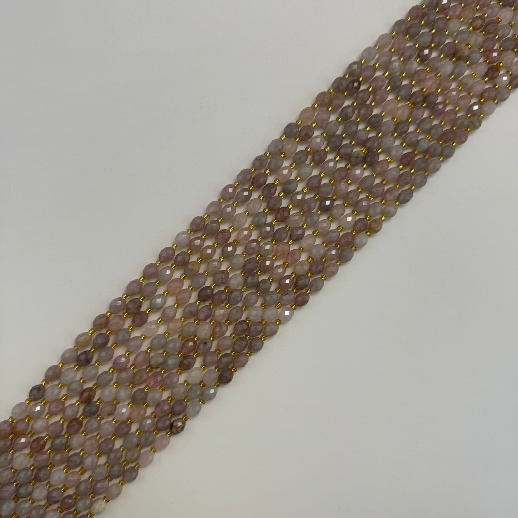 Madagascar Rose Quartz Faceted Barrel 8 Beads image 6