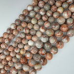 Red Veined Jasper Polished Round Beads image 2