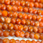 Orange Carnelian Faceted Round Beads 2.5-4mm image 3
