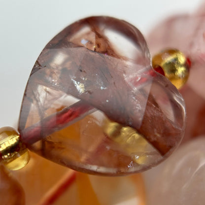 Hematoid Quartz Faceted Heart Shape Beads image 4