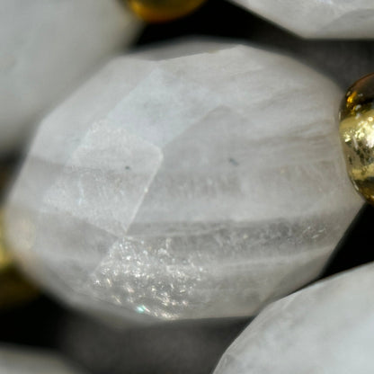 Rainbow Moonstone Faceted Barrel 8 Beads image 3