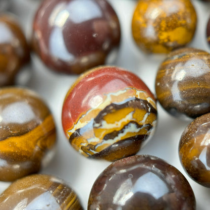 Australian Boulder Opal  Polished 6-8mm Round Beads image 3