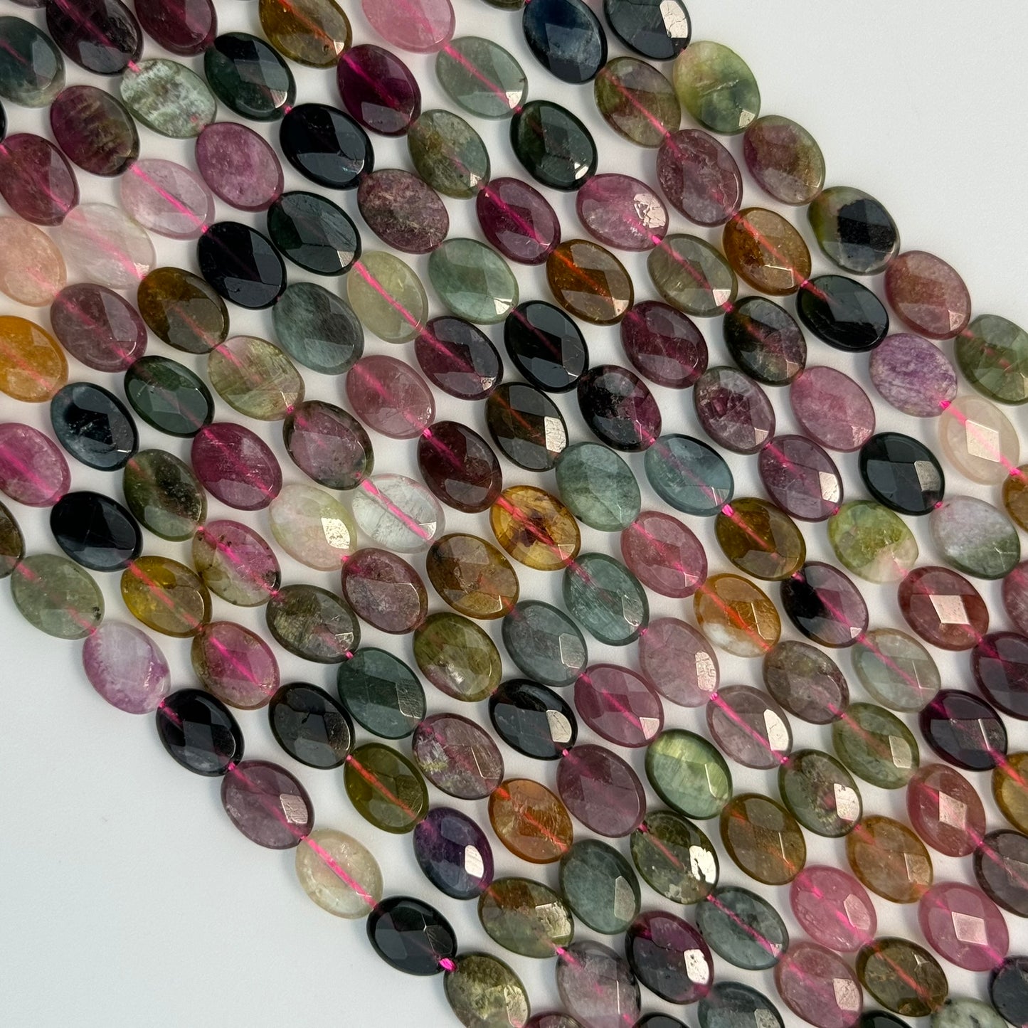 Tourmaline Faceted Oval Beads (A Quality) image 7