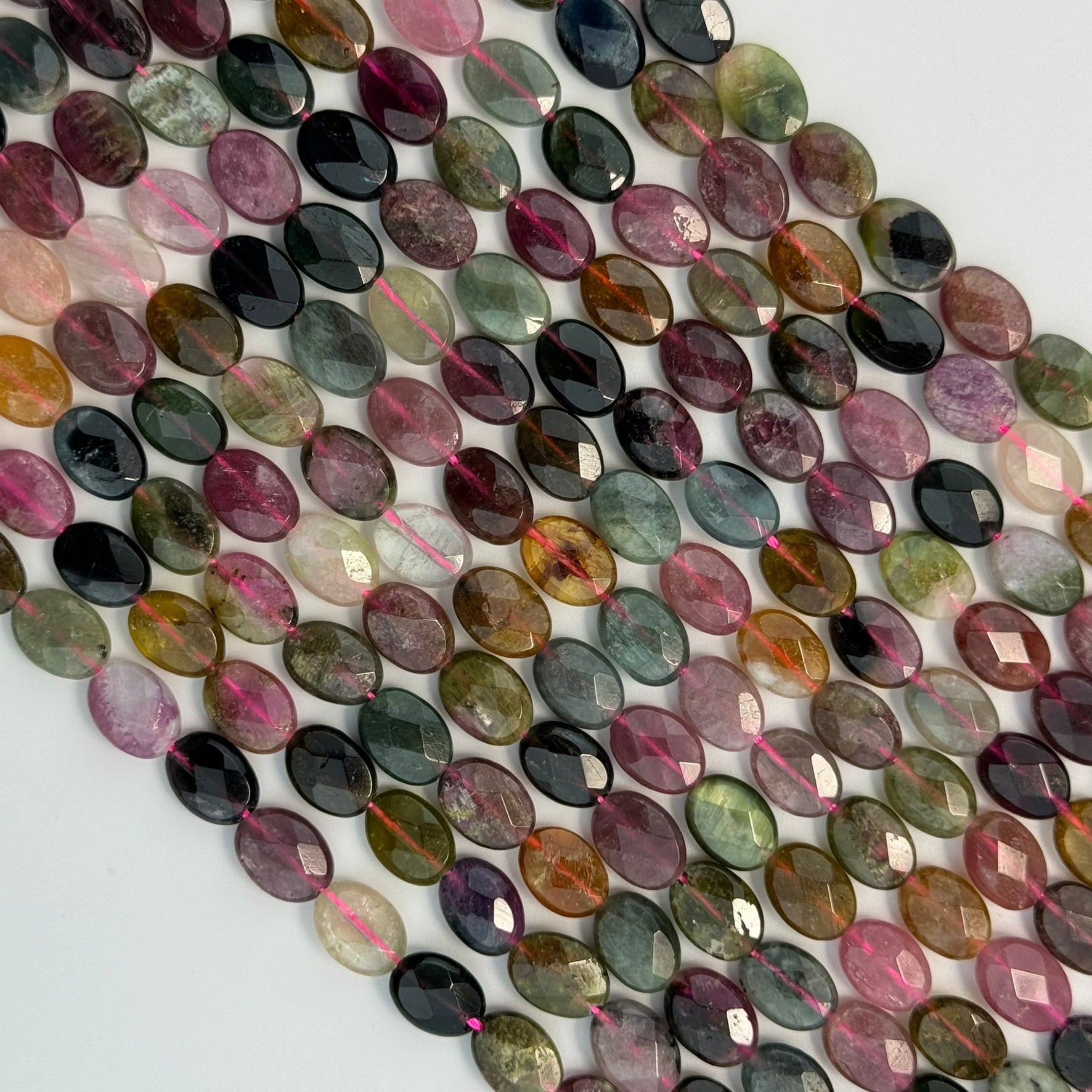 Tourmaline Faceted Oval Beads (A Quality) image 7