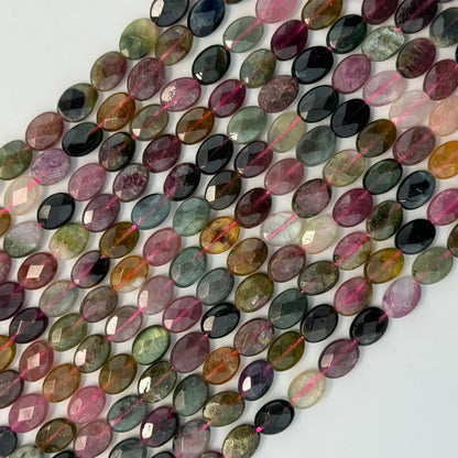 Tourmaline Faceted Oval Beads - (AA Quality)