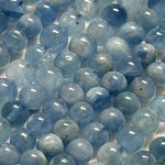 Aquamarine Polished Round Gemstone Beads - A Quality image 1