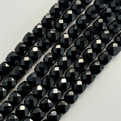 Black Tourmaline Square Beads image 0