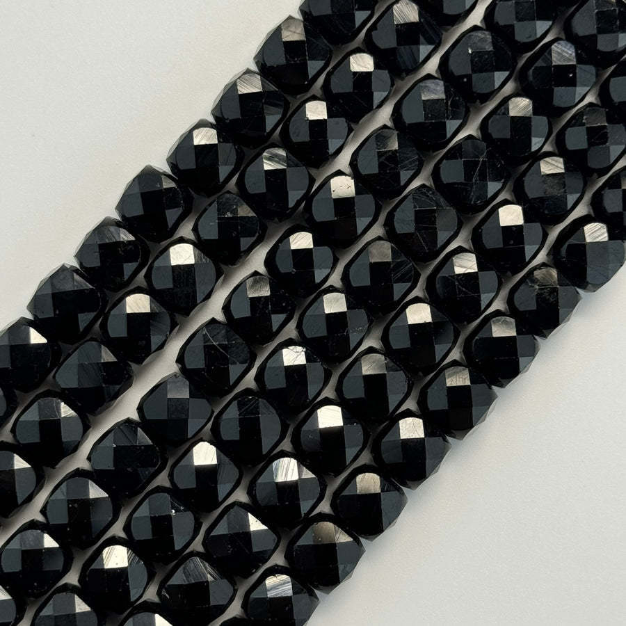 Black Tourmaline Square Beads image 0
