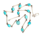 Persian Natural Turquoise Necklace – Handmade 925 Sterling Silver Jewelry