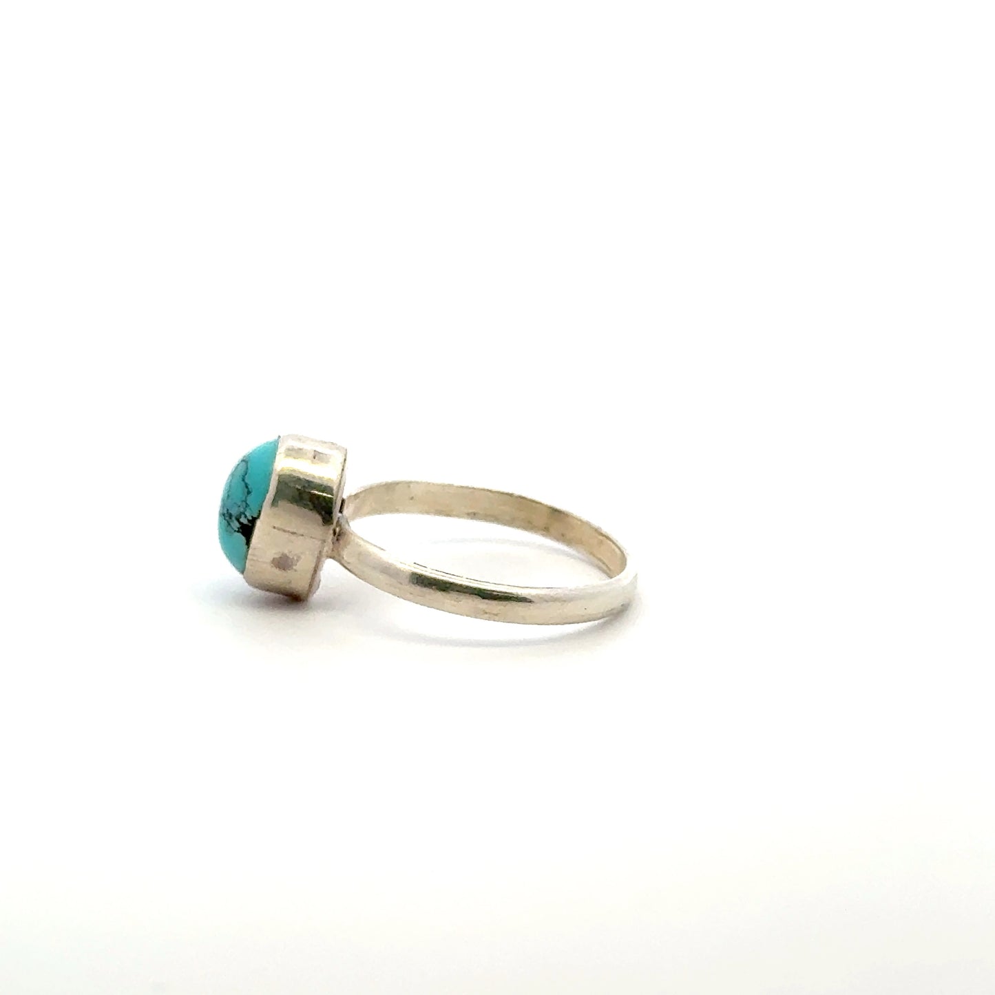 Persian Natural Turquoise Ring – Handmade 925 Sterling Silver Jewelry