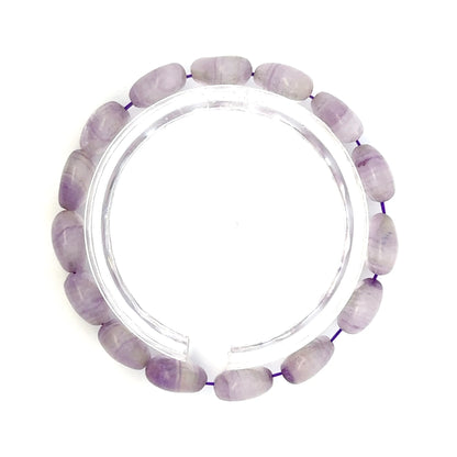 Purple Fluorite Heart Shaped Bracelet – Natural Gemstone Jewelry - (AA Quality)