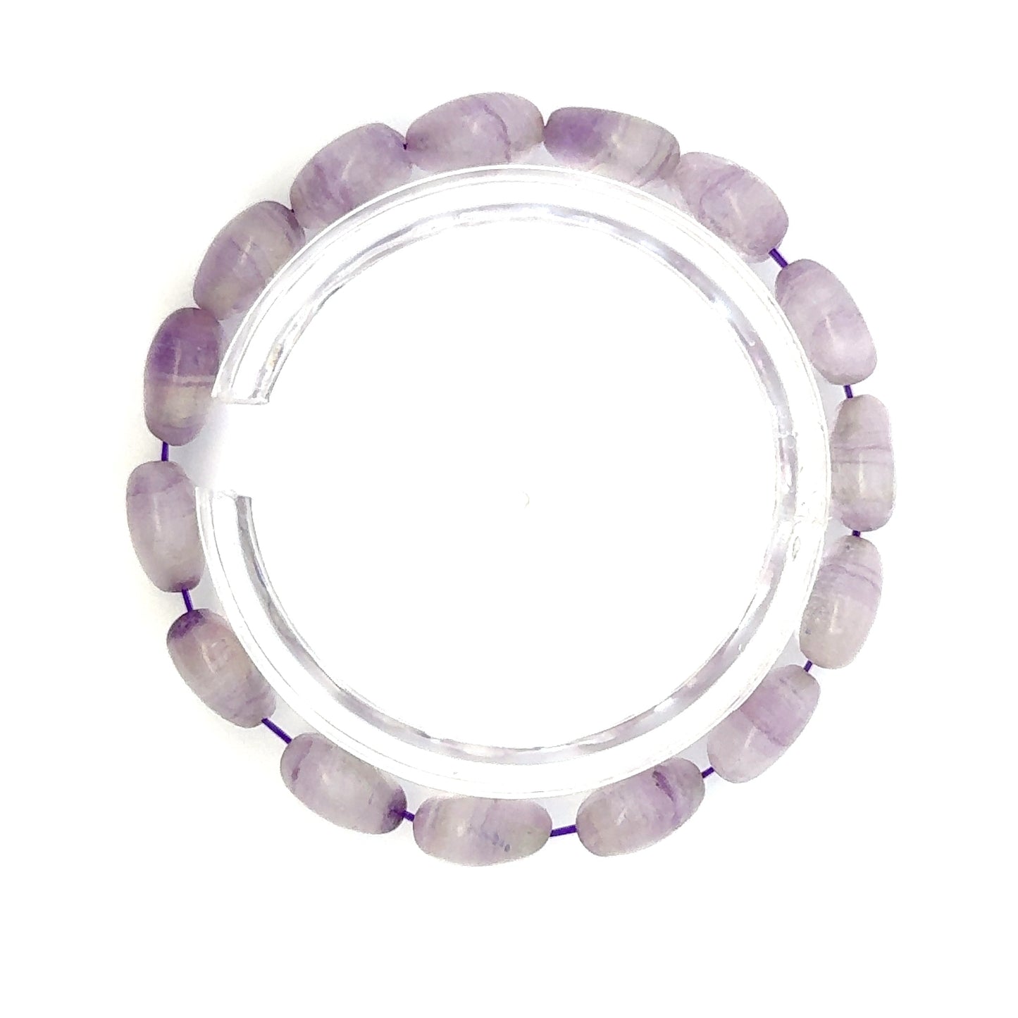 Purple Fluorite Heart Shaped Bracelet – Natural Gemstone Jewelry - (AA Quality)