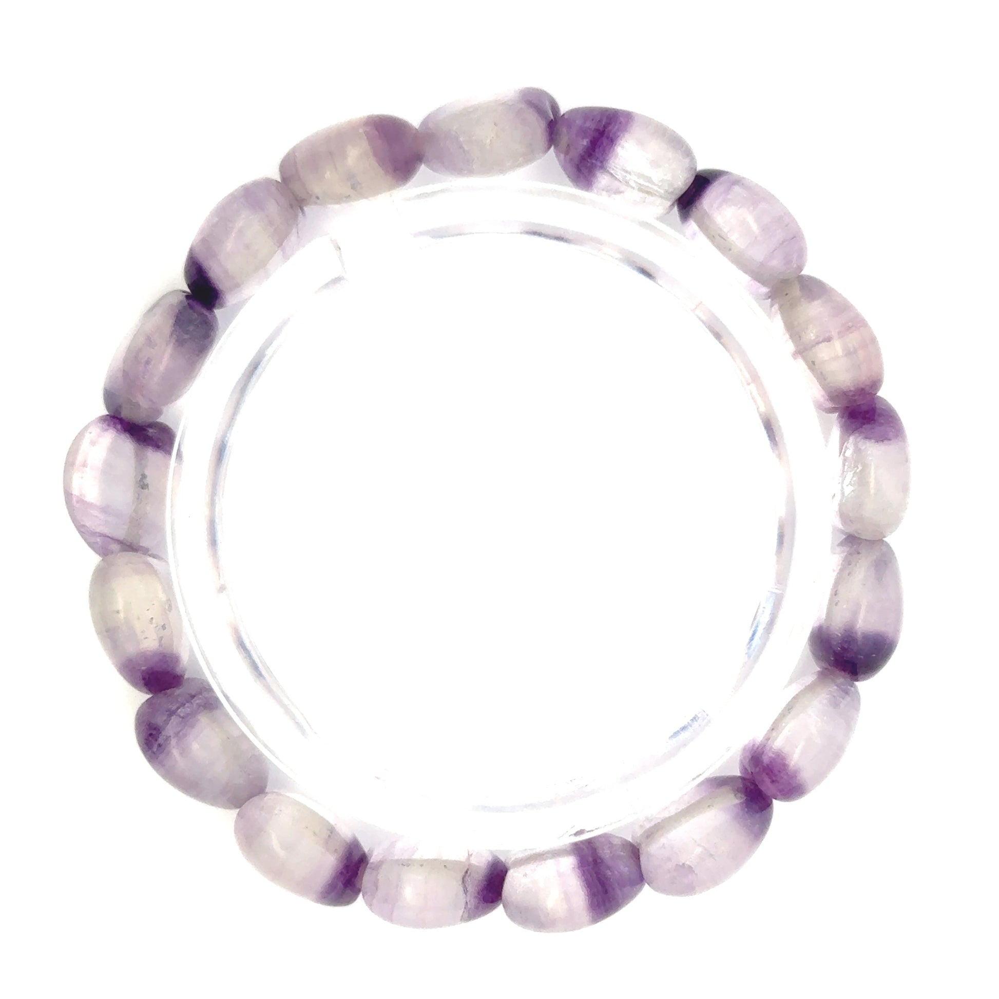 Purple Fluorite Heart Shaped Bracelet – Natural Gemstone Jewelry - (AA Quality)