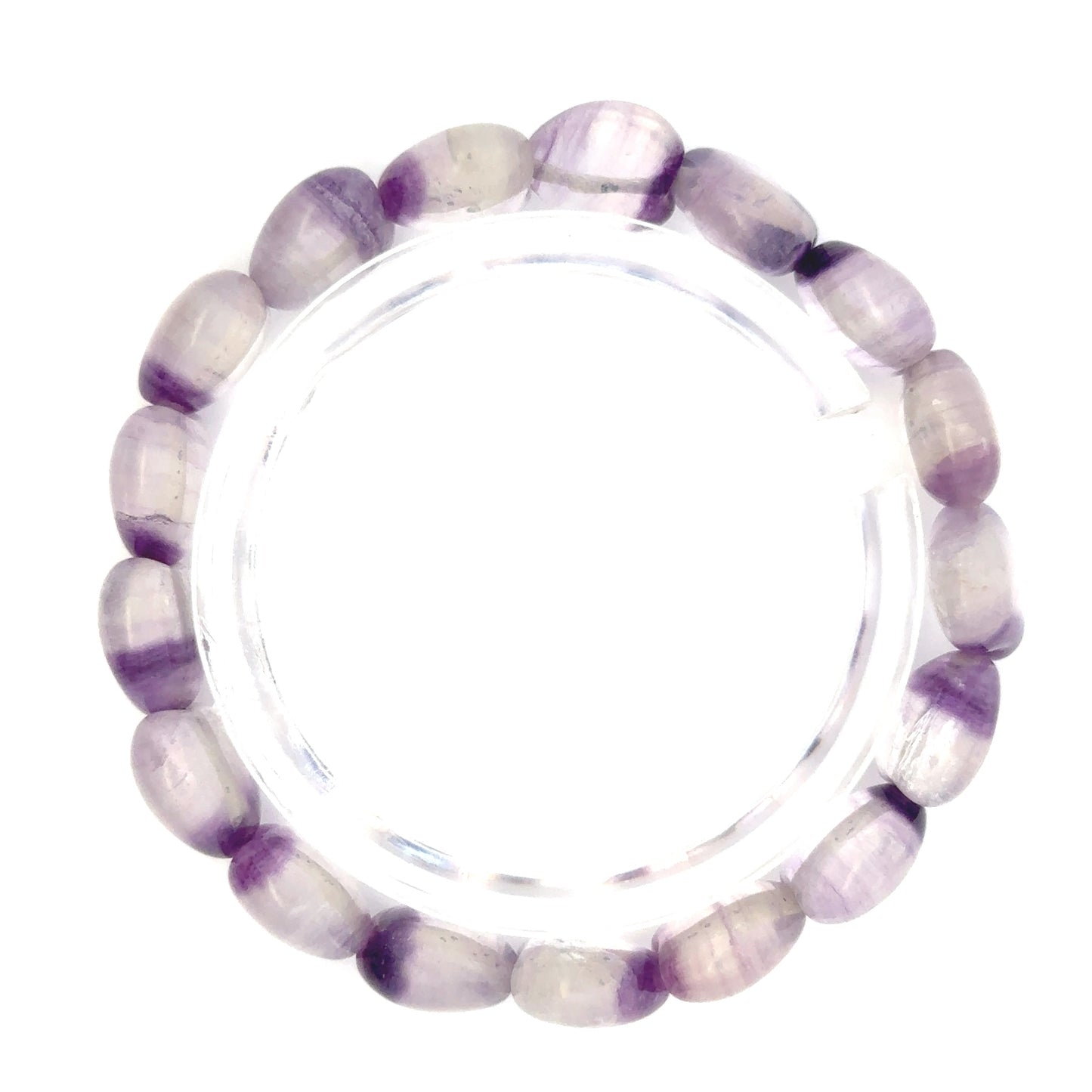 Purple Fluorite Heart Shaped Bracelet – Natural Gemstone Jewelry - (AA Quality)