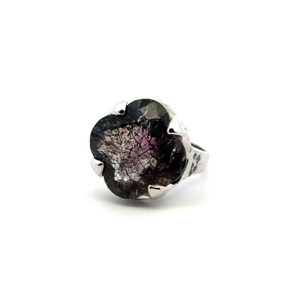 Sacred Seven with Sapphire Ring – Van Cleef Design in 925 Sterling Silver – AAA Quality